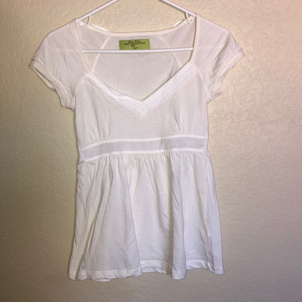 White Flowy Zara Blouse